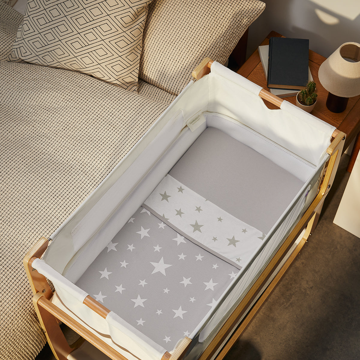 Snuz 3pc. Bassinet Bedding Set - Grey Star