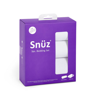 Snuz 3pc. Bassinet Bedding Set - White