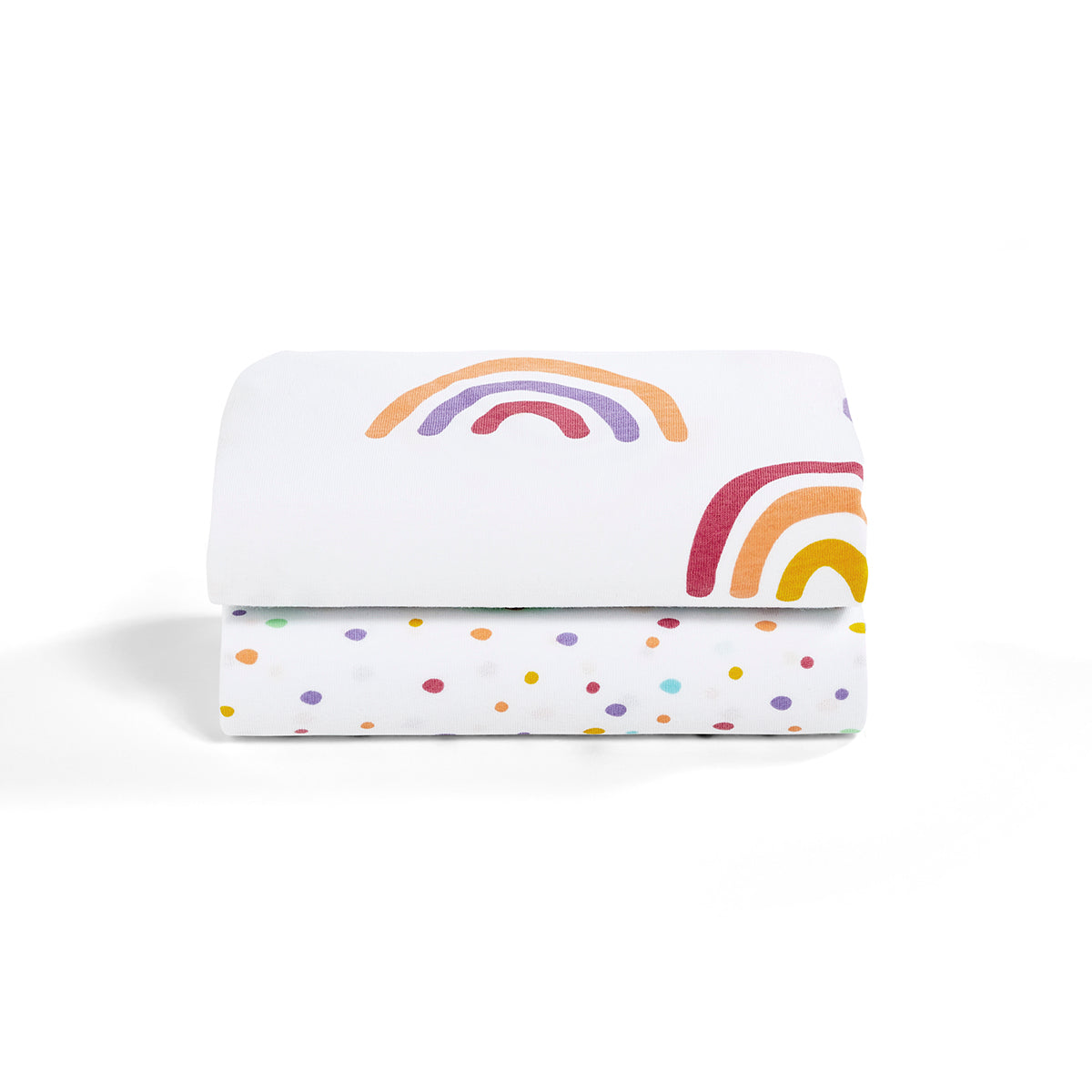 Snuz Twin Pack Bassinet Sheets - Multi Rainbow