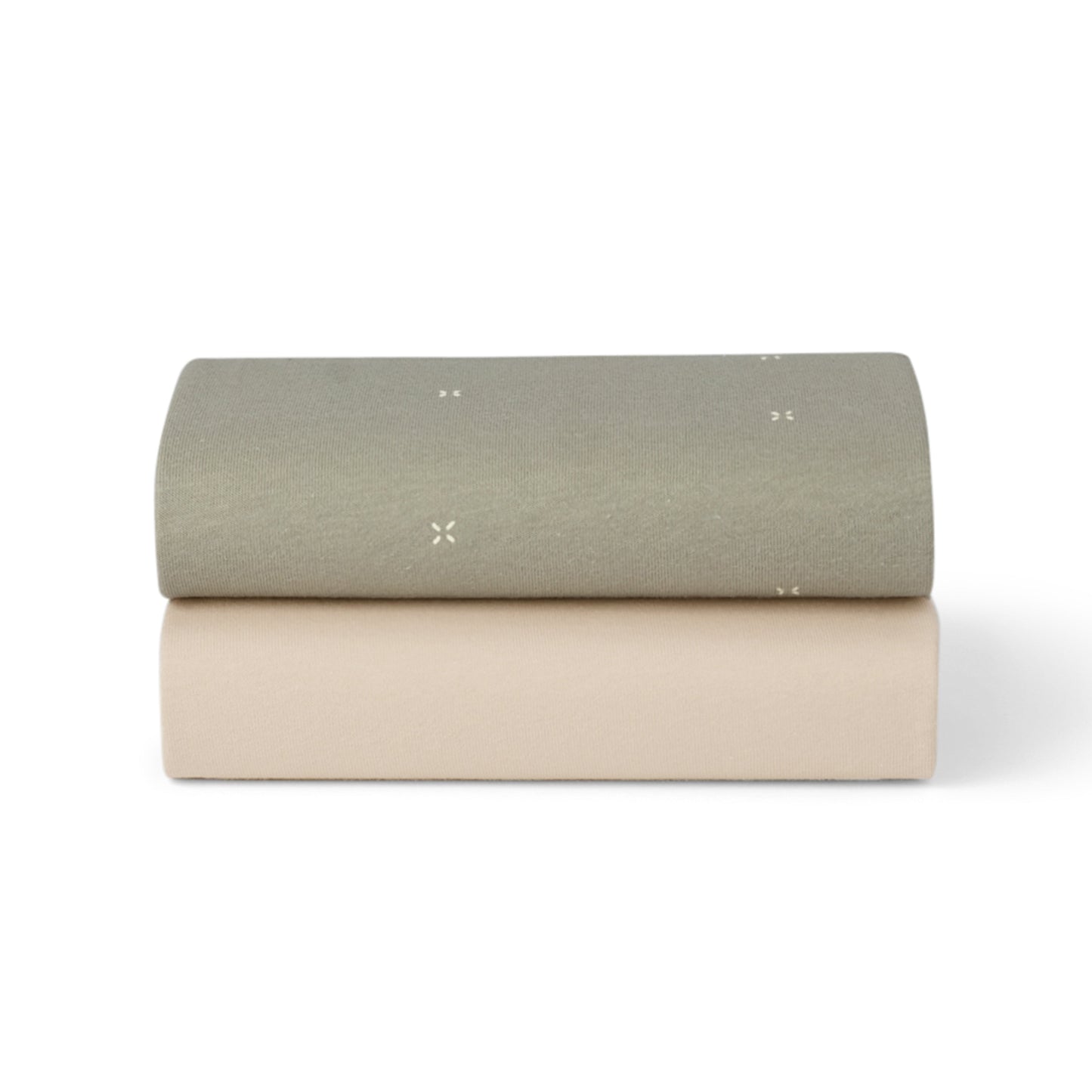 Bassinet 2 Pack Fitted Sheets - Sage Cross