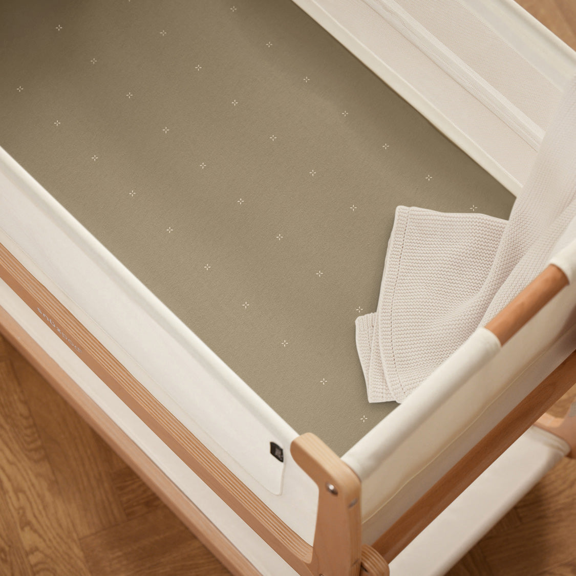 Bassinet 2 Pack Fitted Sheets - Sage Cross