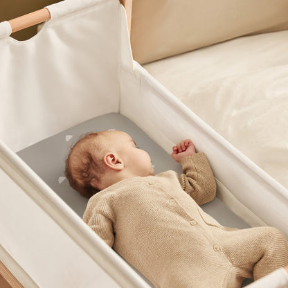 Bassinet 2 Pack Fitted Sheets - Gray Cloud