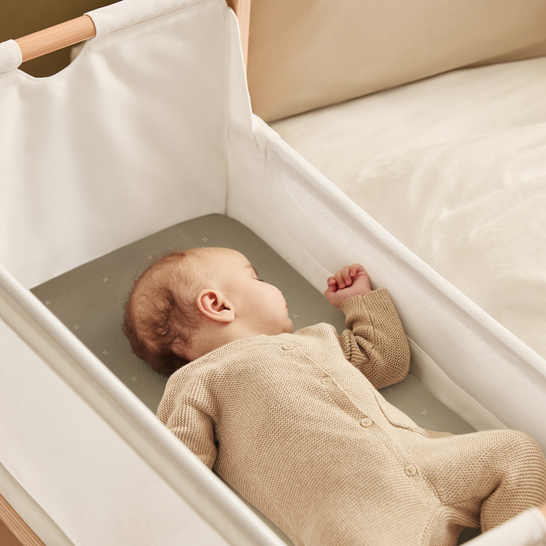 Bassinet 2 Pack Fitted Sheets - Sage Cross